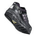 An ACE Aster women's water-resistant athletic shoe in black and gray with yellow accents.
