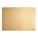 A gold laminated rectangular corrugated full sheet cake pad.