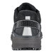 The back view of a black and gray ACE Aster women's athletic shoe.