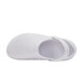 A white Shoes for Crews casual shoe with a strap on the sole.