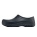 A black Shoes For Crews Radium clog shoe.
