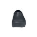 A black Shoes For Crews clogger with a rubber sole.