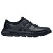 A black women's athletic shoe with a rubber sole.