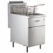 A Main Street Equipment stainless steel floor fryer with baskets inside.