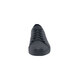 A black Shoes For Crews low rider shoe with laces.