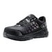 A black and gray ACE Aster women's work shoe with laces.