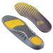 A pair of yellow and grey Ace gel insoles.