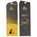 The yellow and black Ace shoe insole packaging with a design on it.