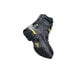 An ACE Redrock black work boot with yellow accents.
