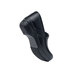 A close-up of a black Dansko casual shoe with a rubber sole.