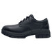 A pair of black Shoes For Crews Cade work boots with laces and a rubber sole.