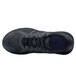 The back of a black Shoes For Crews Vitality II athletic shoe with a lace.