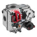 A Main Street Equipment natural gas combination valve with a red button.