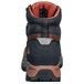 The back and bottom of a brown and peach Highline work boot.