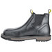 A black ACE Firebrand work boot with a yellow non-slip sole.