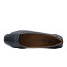 A black leather Women's Shoes For Crews Reese dress shoe with brown interior and sole.