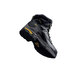 A close-up of a black ACE Redrock work boot with yellow accents.