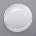 A white irregular coupe melamine plate.