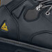 A close up of a black ACE Providence steel toe work boot.