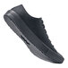 A black Shoes For Crews Delray non-slip shoe on a white background.