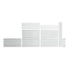 A white and grey metal Camshelving unit with vented shelves.