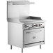 A stainless steel Cooking Performance Group range with a griddle and oven.