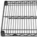 A black Metro Super Erecta wire shelf.