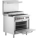 A stainless steel Cooking Performance Group gas range with a standard oven.