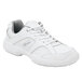 A white SR Max athletic shoe with laces.