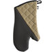 A brown and black San Jamar Best Grip oven mitt on a counter.