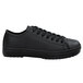 A black leather SR Max Portland women's casual shoe with laces.