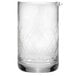 A clear Barfly mixing glass with a diamond pattern.