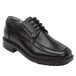 A black SR Max men's leather oxford shoe with laces.