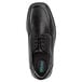 A black SR Max men's oxford dress shoe with laces.