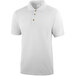 A white Henry Segal polo shirt with brown buttons.