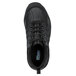 A close-up of a black SR Max Carbondale athletic shoe with laces.