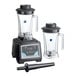 A commercial blender set with a keypad control base, two 64 oz. Tritan containers with lids, and a tamper tool.