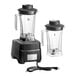 A commercial blender with keypad control, adjustable speed, and two 64 oz. Tritan containers.