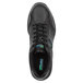 A close-up of a black SR Max Dover men's athletic shoe with green and blue accents.