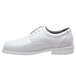 A white SR Max Arlington men's oxford dress shoe with laces.