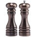 A close-up of a Chef Specialties burnished copper salt shaker.