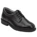 A pair of black leather SR Max Arlington women's oxford shoes with laces.