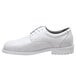 A white SR Max men's oxford dress shoe with laces and a leather sole.