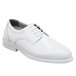 A white leather SR Max Oxford dress shoe with laces.