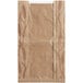 A brown Choice paper bread bag with a wheat design window.