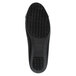 A close-up of a black SR Max Isabella non-slip dress pump with a black sole.