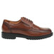 A brown leather SR Max oxford dress shoe with a black sole.