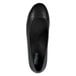 A black SR Max women's slip-on pump shoe with a flat bottom.