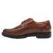 A brown leather SR Max men's oxford dress shoe with a black sole.