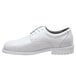 A white SR Max men's oxford dress shoe with laces.